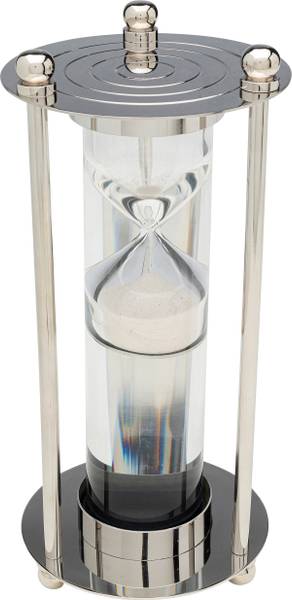 Sanduhr Tempo - Stahl / Klarglas - Silber