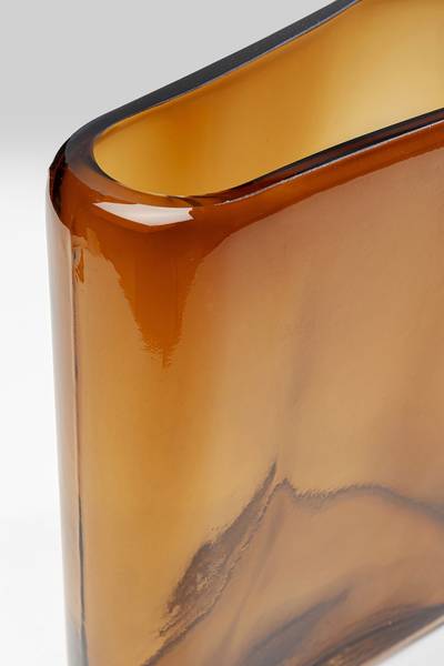 Vase Grazioso - Farbglas - Braun - Höhe: 32 cm