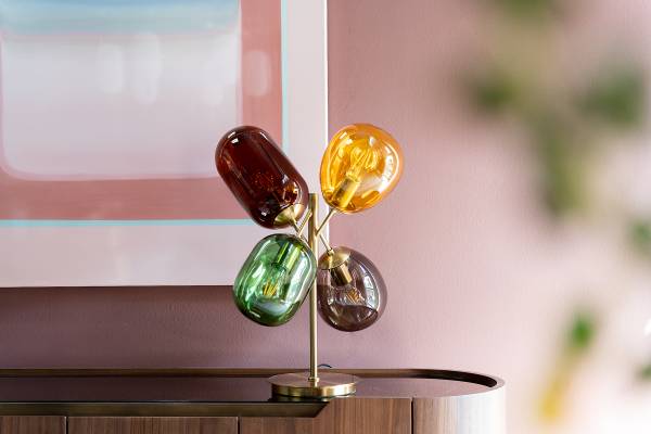 Tischleuchte Balloon Dance - Stahl / Farbglas - Multicolor