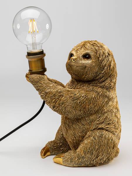 Tischleuchte Animal Sloth - Polyresin / Polyester - Gold