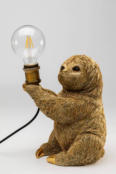 Tischleuchte Animal Sloth - Polyresin / Polyester - Gold