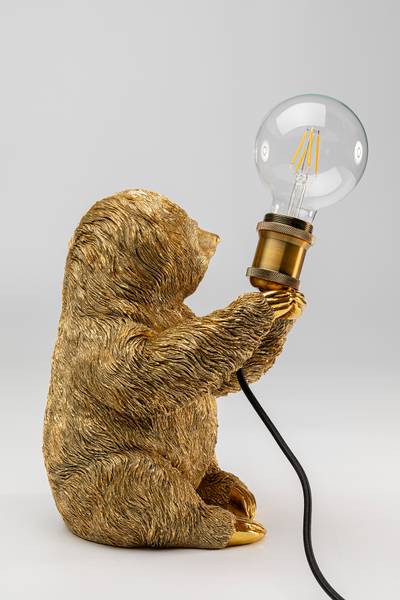 Tischleuchte Animal Sloth - Polyresin / Polyester - Gold