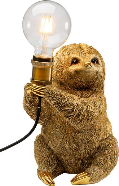 Tischleuchte Animal Sloth - Polyresin / Polyester - Gold
