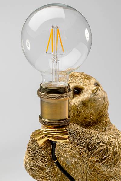 Tischleuchte Animal Sloth - Polyresin / Polyester - Gold