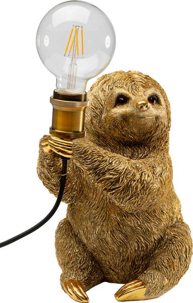 Tischleuchte Animal Sloth - Polyresin / Polyester - Gold