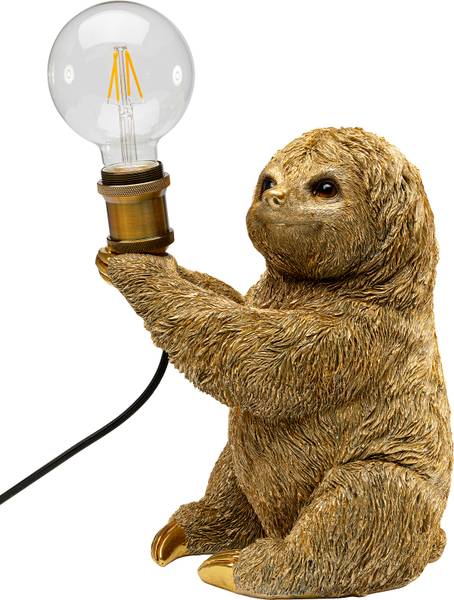 Tischleuchte Animal Sloth - Polyresin / Polyester - Gold