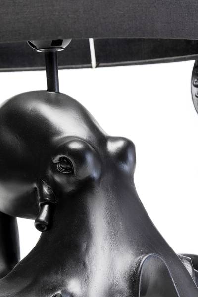 Tischleuchte Octopus - Polyresin / Polyester - Schwarz