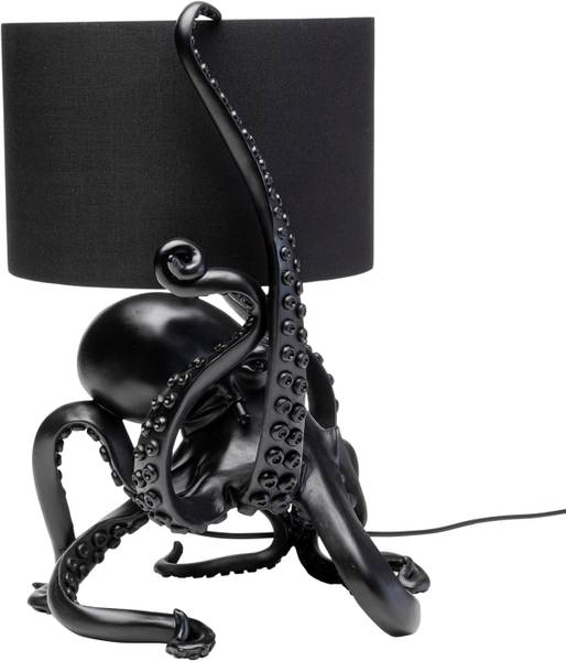 Tischleuchte Octopus - Polyresin / Polyester - Schwarz