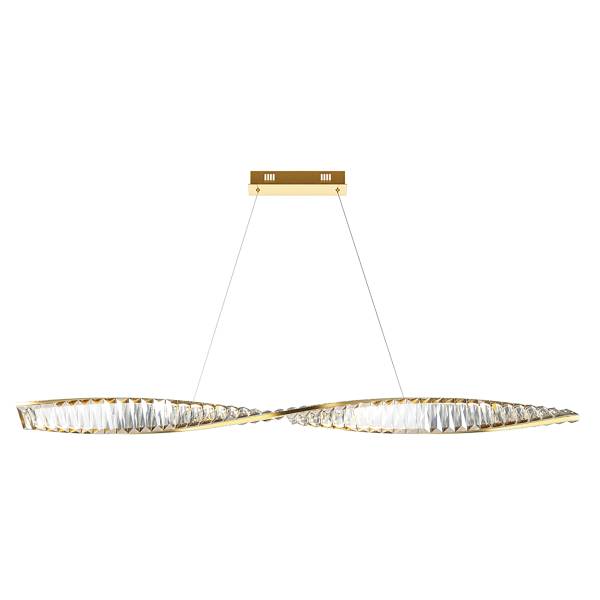 LED-Pendelleuchte Krone Typ B - Kristallglas / Mischmetall - 1-flammig