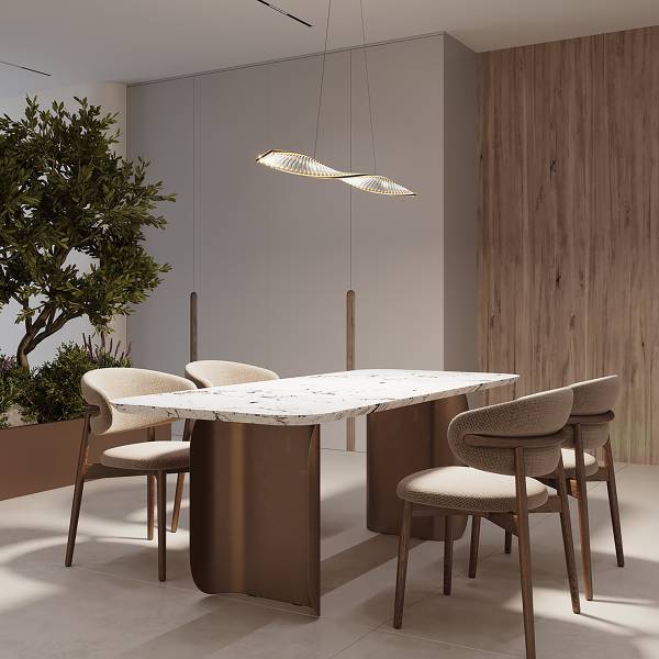 LED-Pendelleuchte Krone Typ B - Kristallglas / Mischmetall - 1-flammig