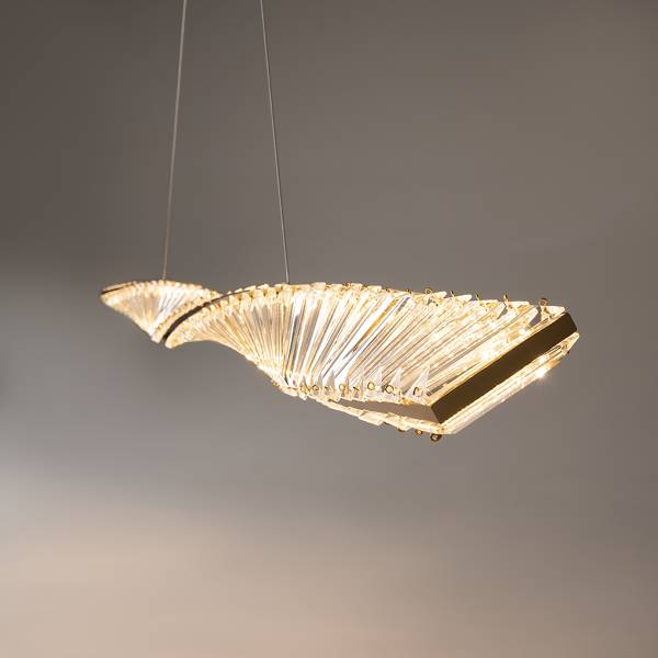 LED-Pendelleuchte Krone Typ B - Kristallglas / Mischmetall - 1-flammig