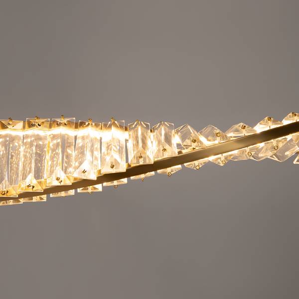 LED-Pendelleuchte Krone Typ B - Kristallglas / Mischmetall - 1-flammig