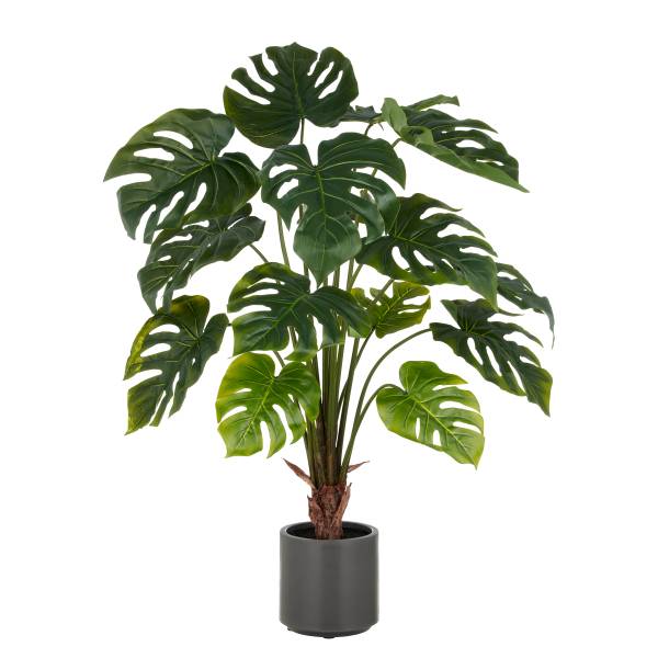 Kunstpflanze Split Philodendron Typ A - Polyethylen - Grün