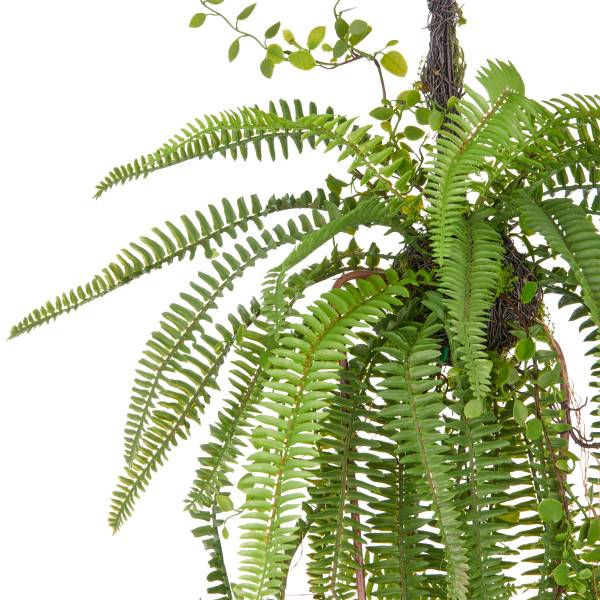 Kunstpflanze Farnhänger - Polyethylen - Grün - Höhe: 100 cm