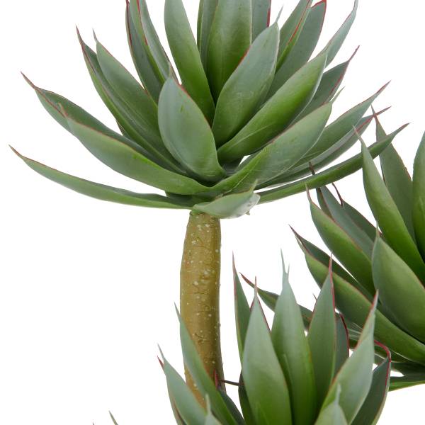 Kunstpflanze Agave Blue Glow - Polyethylen - Grün / Schwarz
