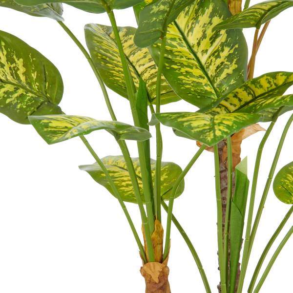 Kunstpflanze Dieffenbachia Typ B - Polyethylen - Grün / Schwarz