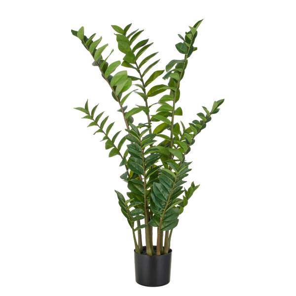Kunstpflanze Zamifolia - Polyethylen - Grün / Schwarz - Höhe: 110 cm