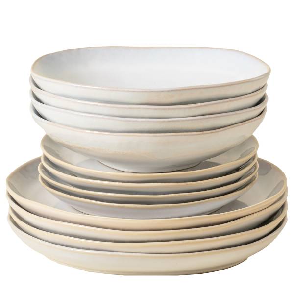 Tafelservice Brisa 12-teilig Typ B - Keramik - Creme / Beige