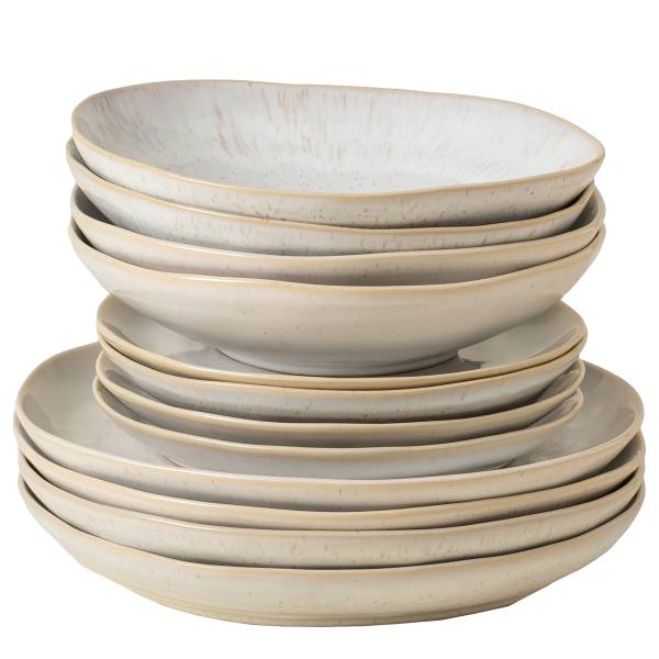 Tafelservice Eivissa 12-teilig Typ B - Keramik - Beige