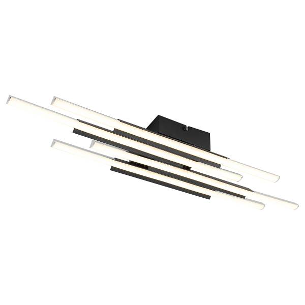 Deckenleuchte VUNO - Aluminiumguss - 4-flammig - Schwarz