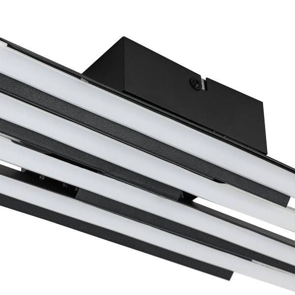 Deckenleuchte VUNO - Aluminiumguss - 4-flammig - Schwarz