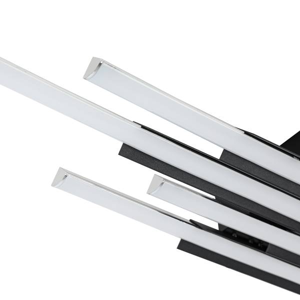 Deckenleuchte VUNO - Aluminiumguss - 4-flammig - Schwarz