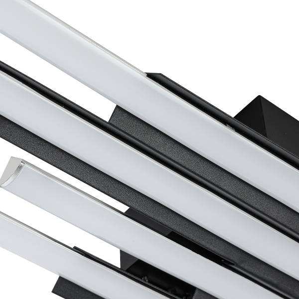 Deckenleuchte VUNO - Aluminiumguss - 4-flammig - Schwarz