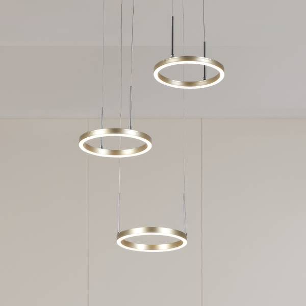 Pendelleuchte ESTRO - Aluminiumguss / Eisen - 3-flammig