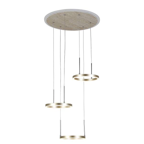 Pendelleuchte ESTRO - Aluminiumguss / Eisen - 3-flammig