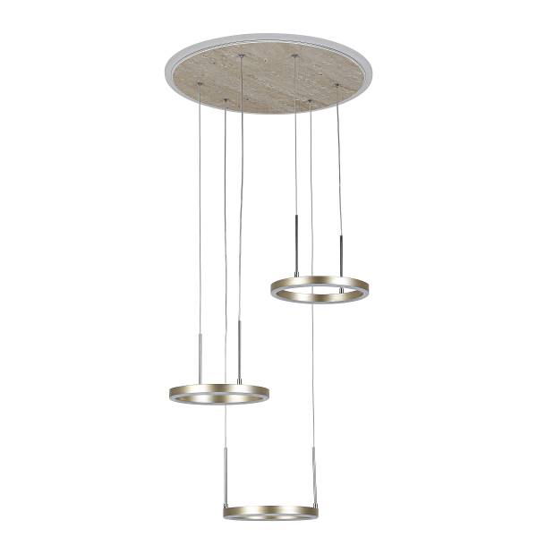 Pendelleuchte ESTRO - Aluminiumguss / Eisen - 3-flammig