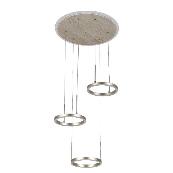Pendelleuchte ESTRO - Aluminiumguss / Eisen - 3-flammig