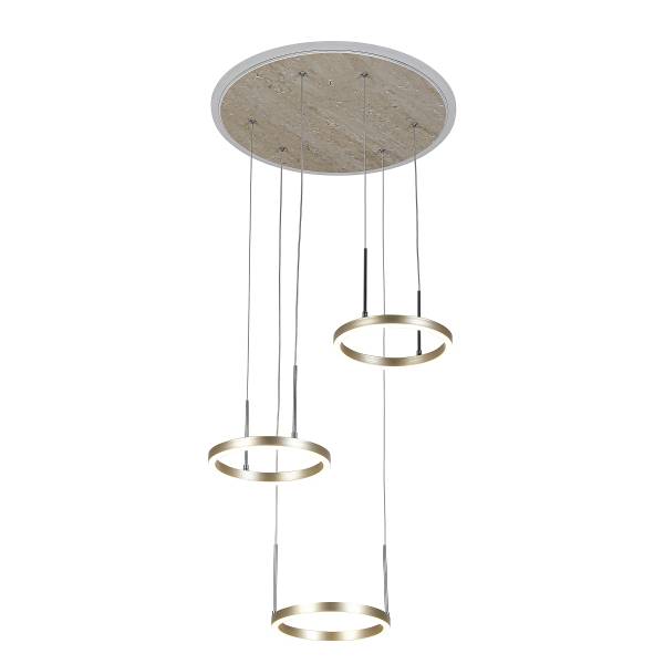 Pendelleuchte ESTRO - Aluminiumguss / Eisen - 3-flammig