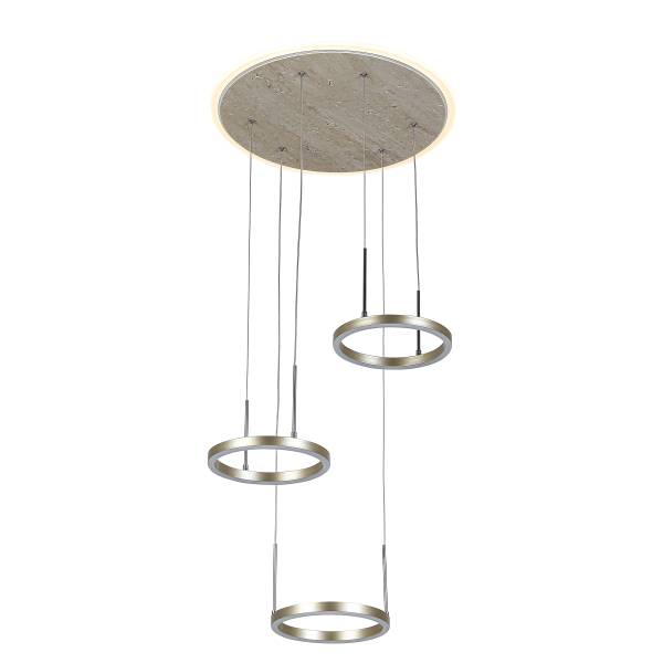 Pendelleuchte ESTRO - Aluminiumguss / Eisen - 3-flammig