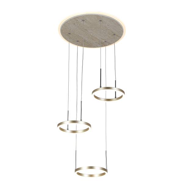 Pendelleuchte ESTRO - Aluminiumguss / Eisen - 3-flammig