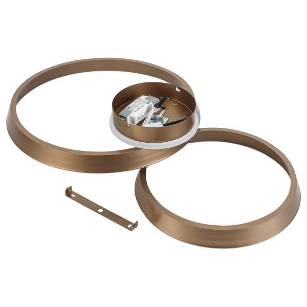 Deckenleuchte JANO - Aluminiumguss - 2-flammig - Cappuccino