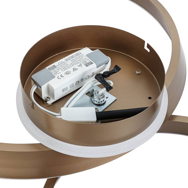 Deckenleuchte JANO - Aluminiumguss - 2-flammig - Cappuccino