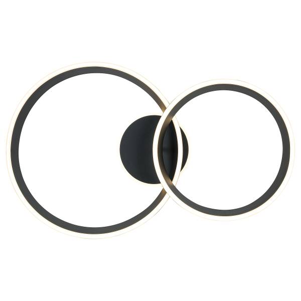 Deckenleuchte JANO - Aluminiumguss - 2-flammig - Schwarz