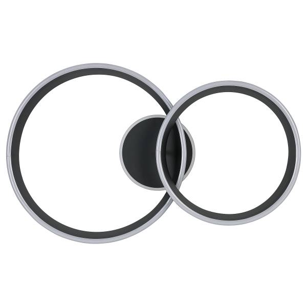 Deckenleuchte JANO - Aluminiumguss - 2-flammig - Schwarz