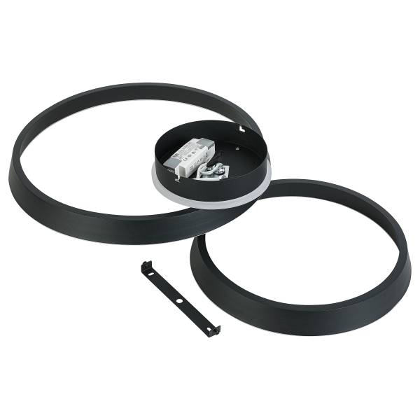 Deckenleuchte JANO - Aluminiumguss - 2-flammig - Schwarz