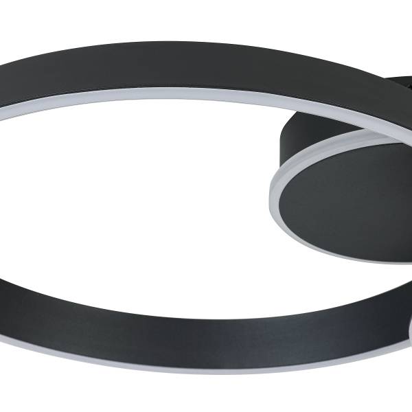 Deckenleuchte JANO - Aluminiumguss - 2-flammig - Schwarz