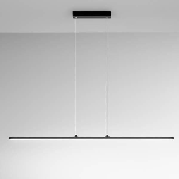 LED-Pendelleuchte Shanghai Typ A - Aluminium - 1-flammig - Schwarz