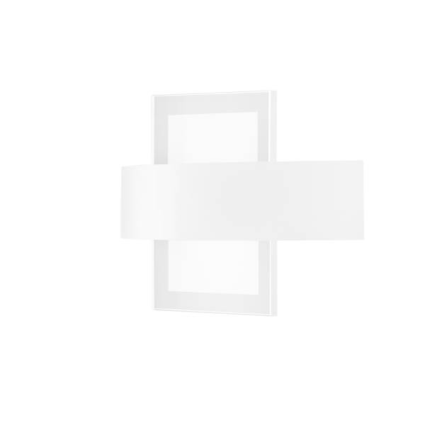 LED-Wandleuchte Tresor - Klarglas / Aluminium - 1-flammig