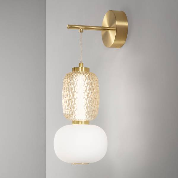 LED-Wandleuchte Totem - Klarglas / Aluminium - 1-flammig