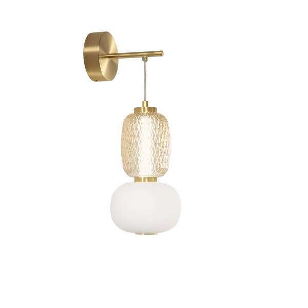 LED-Wandleuchte Totem - Klarglas / Aluminium - 1-flammig