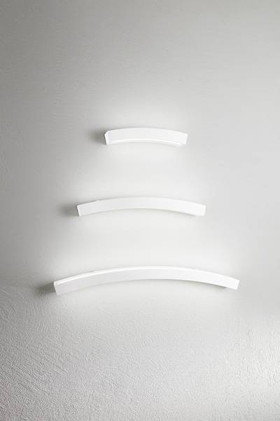 LED-Wandleuchte Aloha - Gips - 1-flammig - Breite: 80 cm