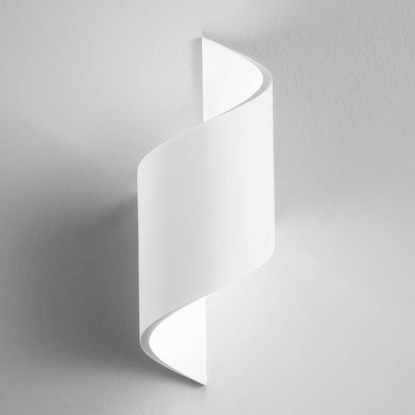Wandleuchte Spiral - Gips - 1-flammig