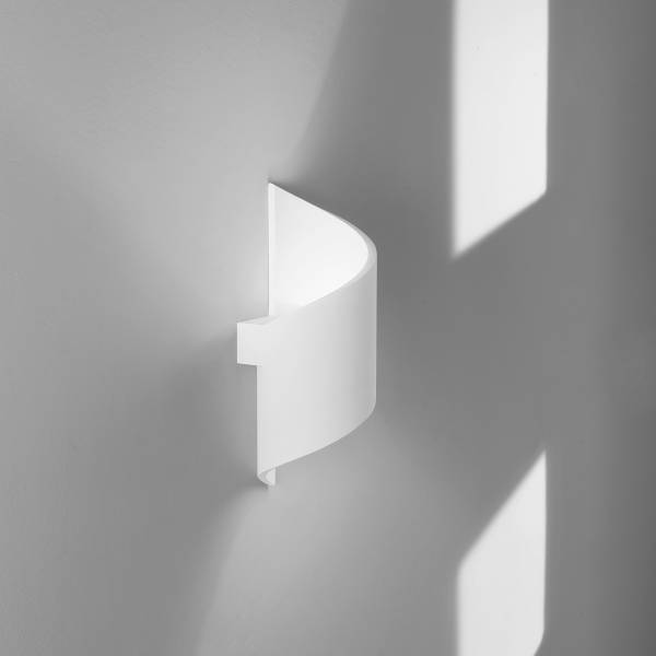 Wandleuchte Spiral - Gips - 1-flammig
