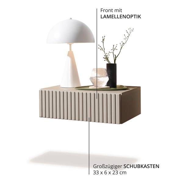Hänge-Nachtkommode Narella - Kaschmir - 1