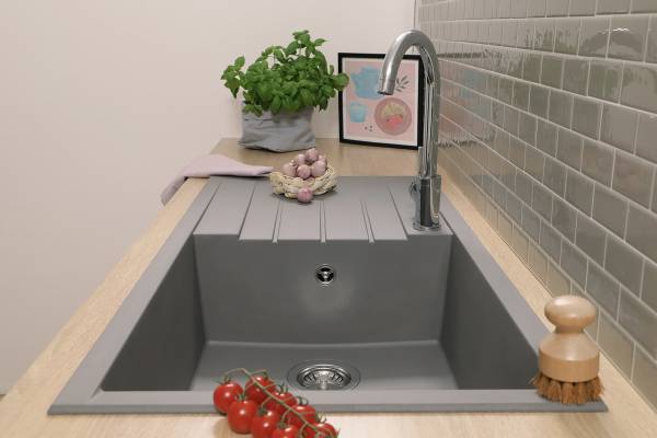 Küchenspüle Houston 100 x 50 cm - Grau