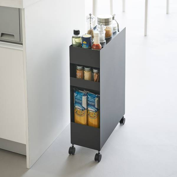Rollbarer Unterschrank Tower - Matt Schwarz